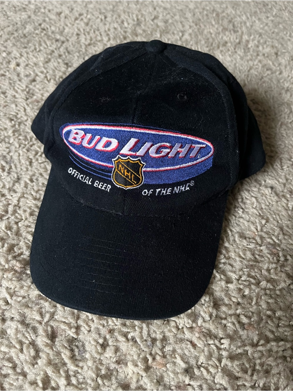 Vintage Bud Light Colorado Avalanche NHL Embroidered Black Baseball Cap